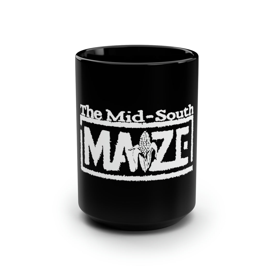 The Mid-South Maze Black Mug, 15oz