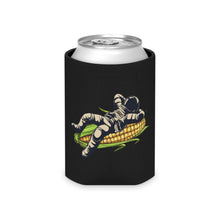 Load image into Gallery viewer, Can Cooler — Astronaut on Corn Design | The Mid-South Maze Logo
